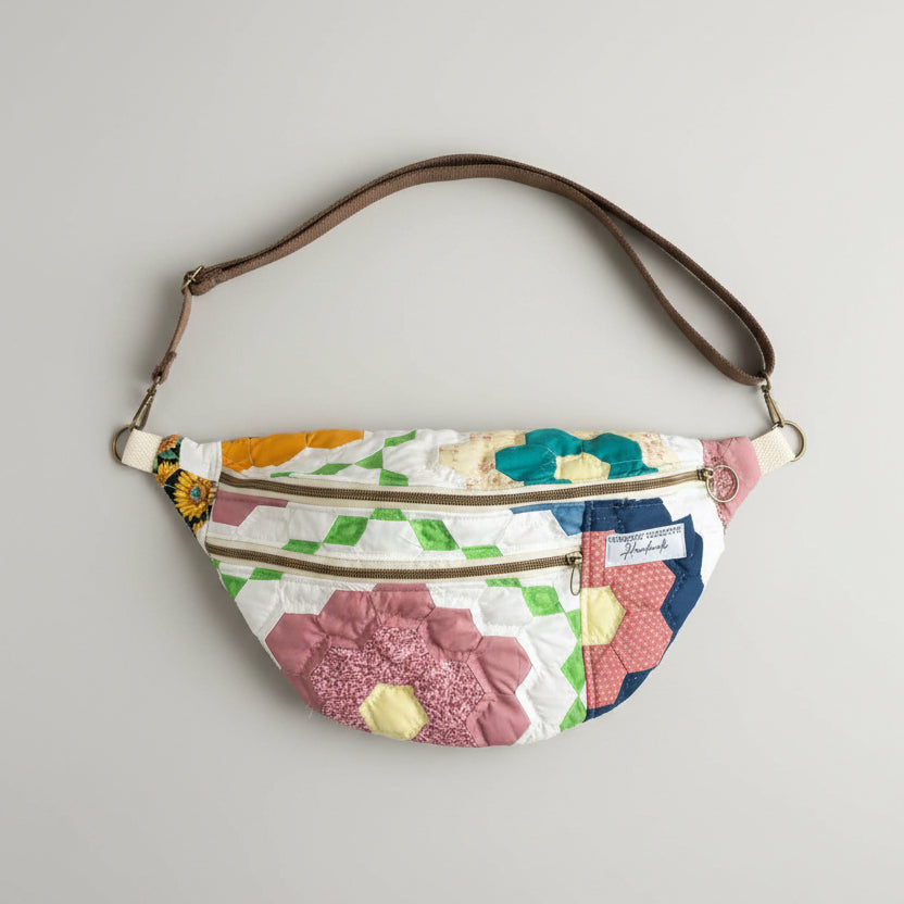Large Crossbody: Handmade Vintage Quilt