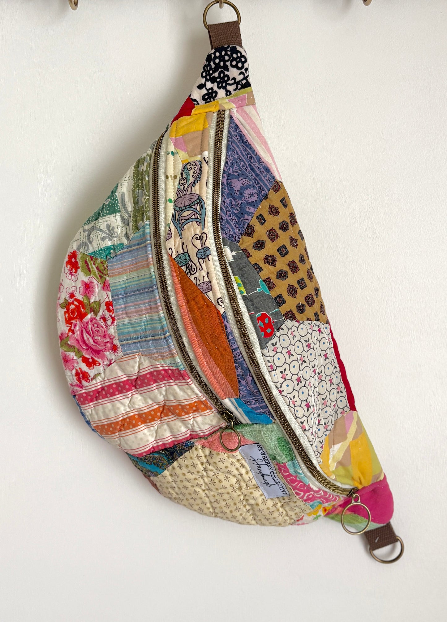 Large Crossbody: Handmade Vintage Quilt