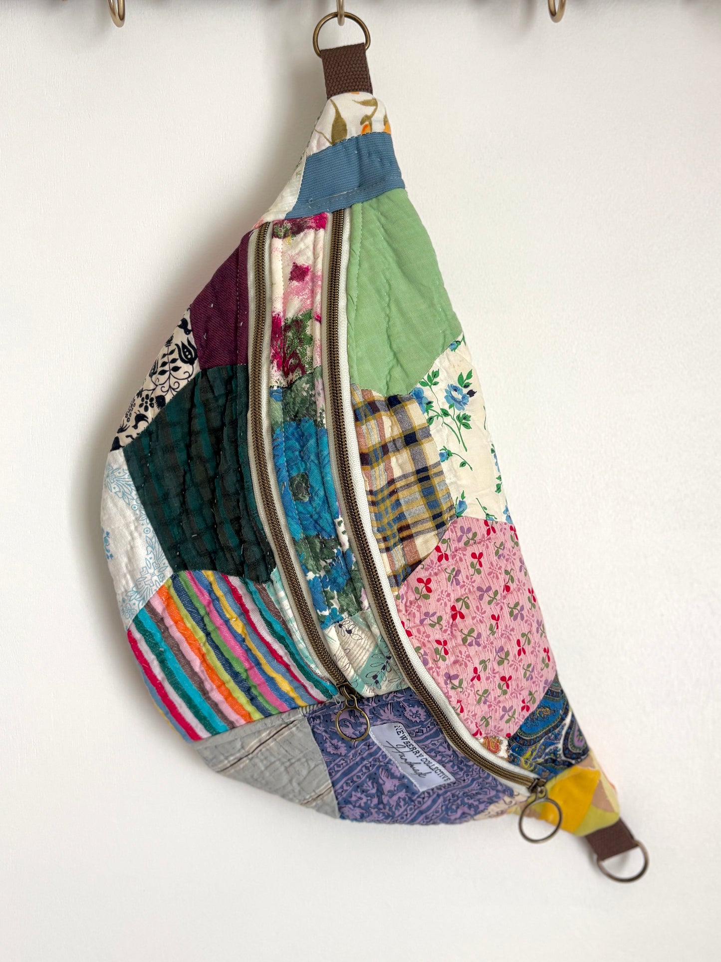 Large Crossbody: Handmade Vintage Quilt
