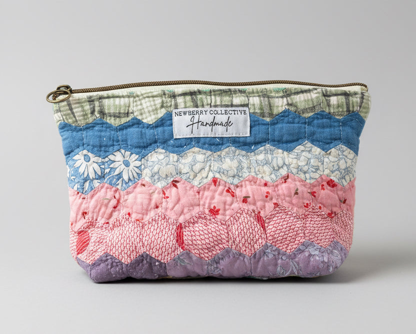 Vintage Quilt Flat Bottom Pouch