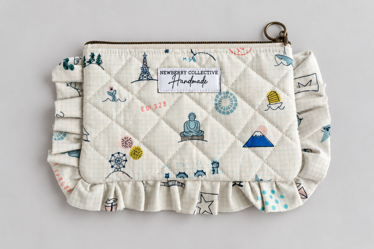 Zipper Pouch: Handmade Premium Fabric 5”x8”