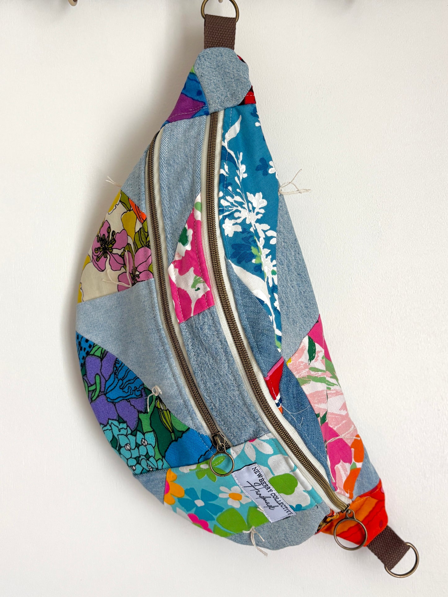 Large Crossbody: Handmade Vintage Quilt