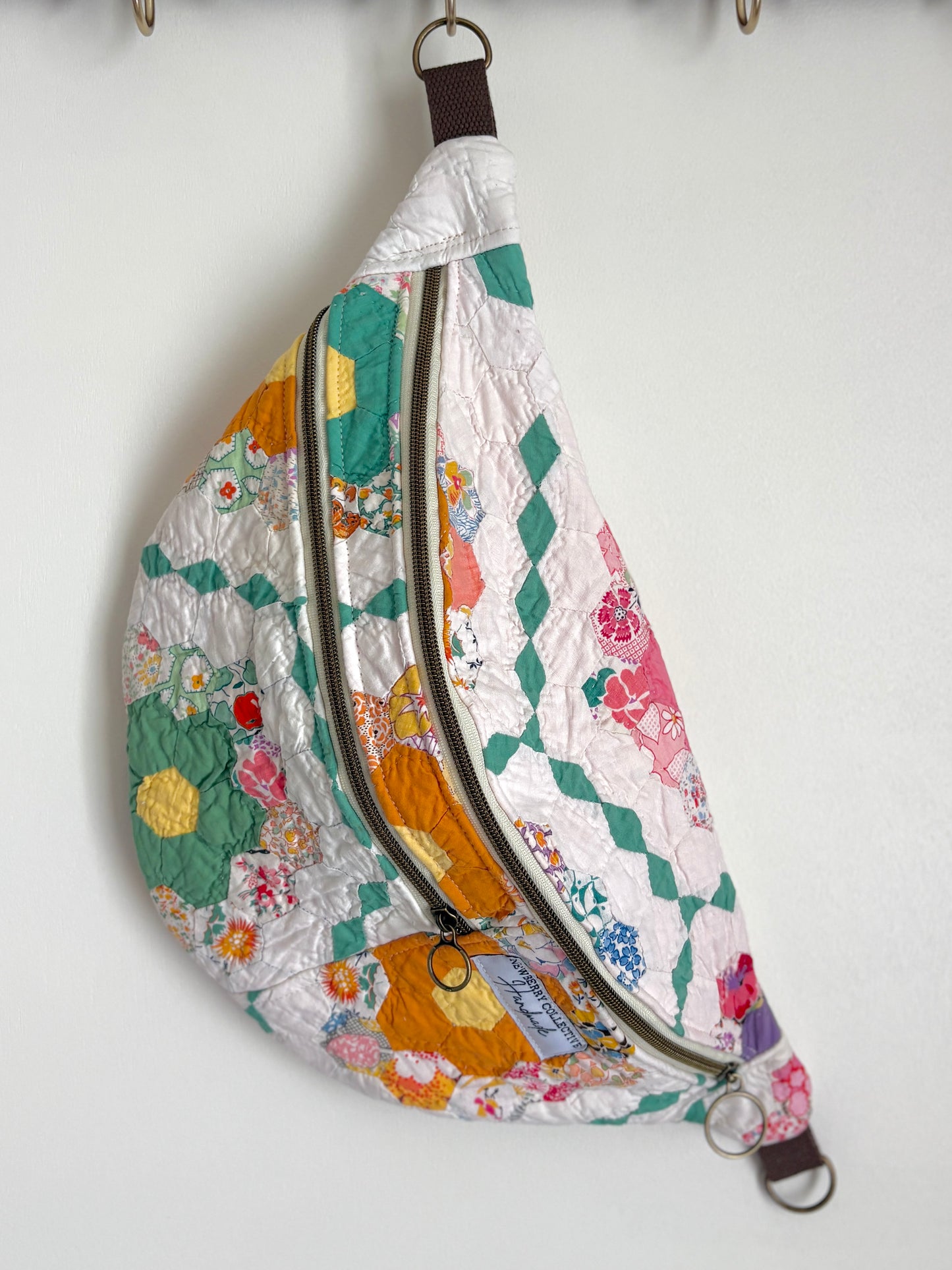 Large Crossbody: Handmade Vintage Quilt