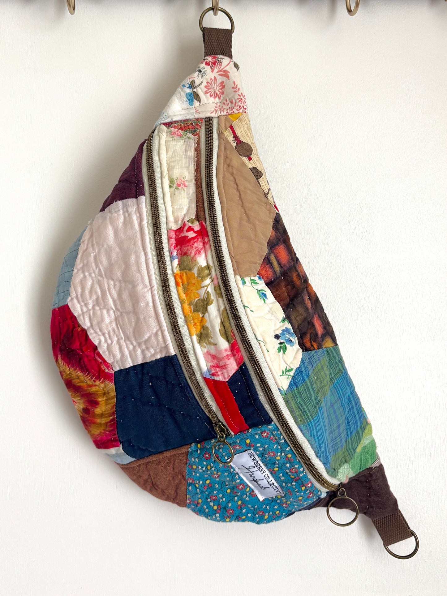 Large Crossbody: Handmade Vintage Quilt