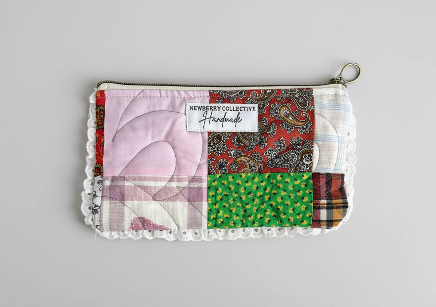 Vintage Quilt Flat Pouch