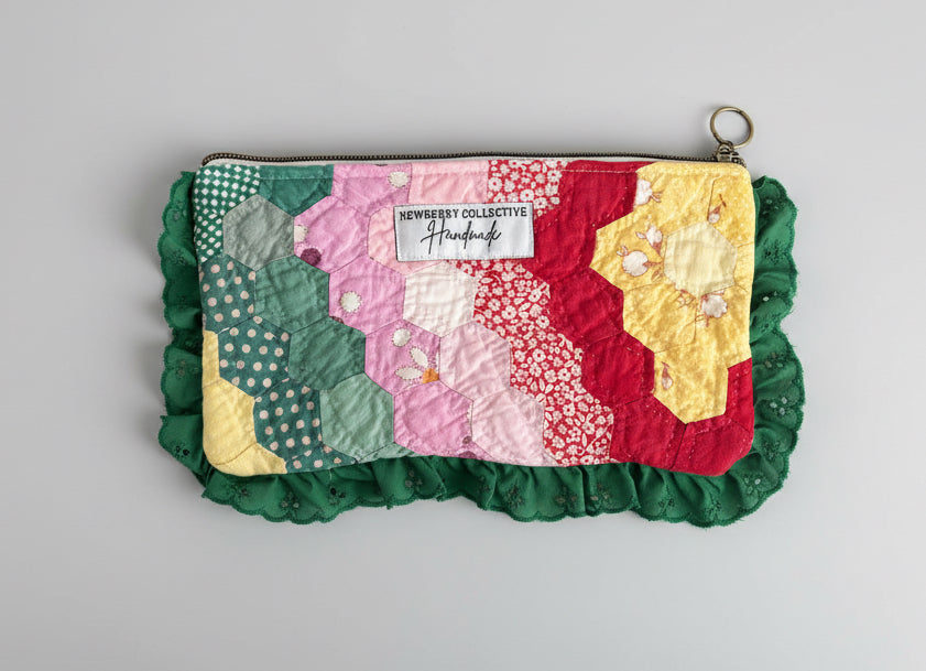 Vintage Quilt Flat Pouch
