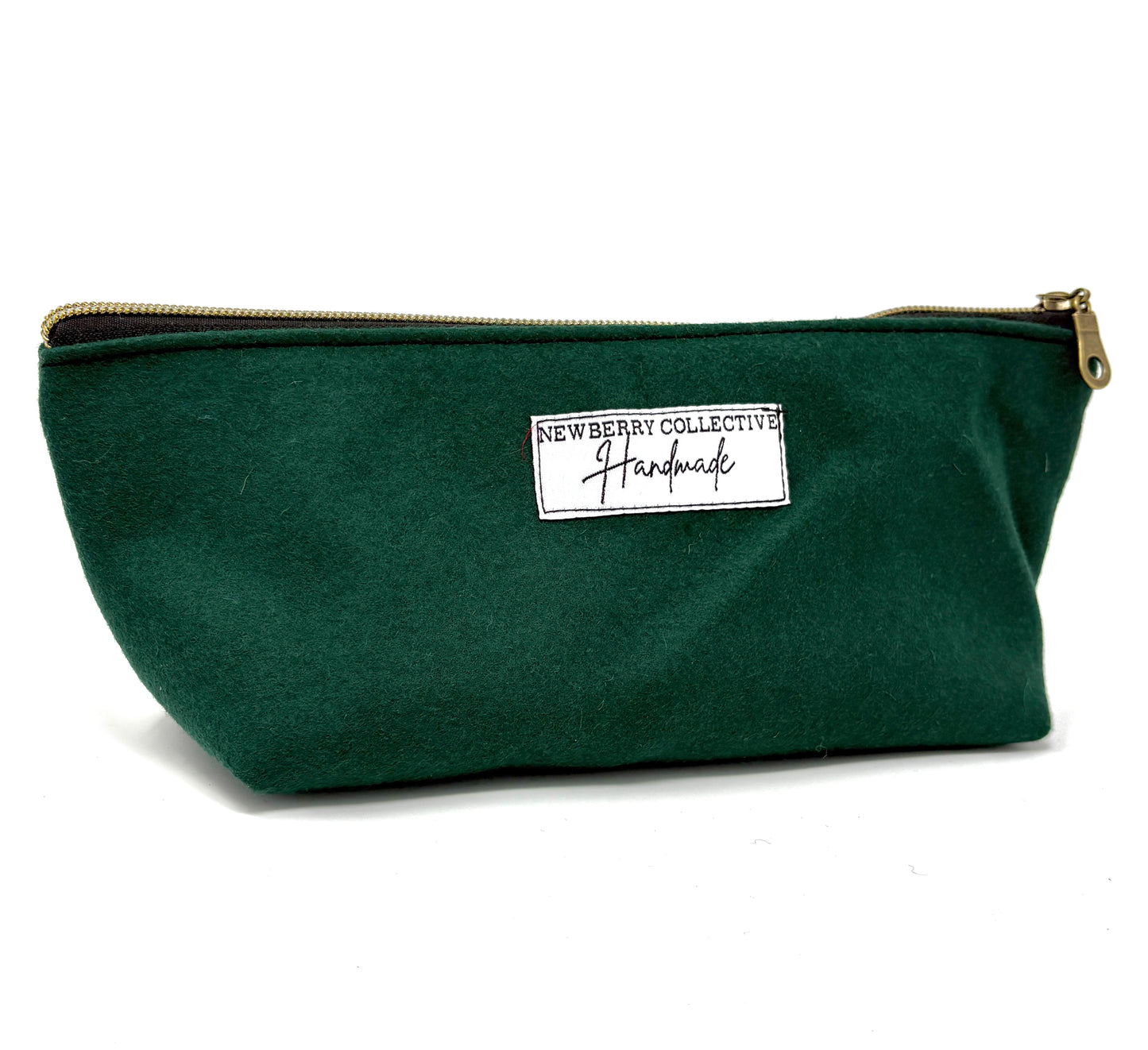 Vintage Pool Table Felt Pencil/Brush Pouch