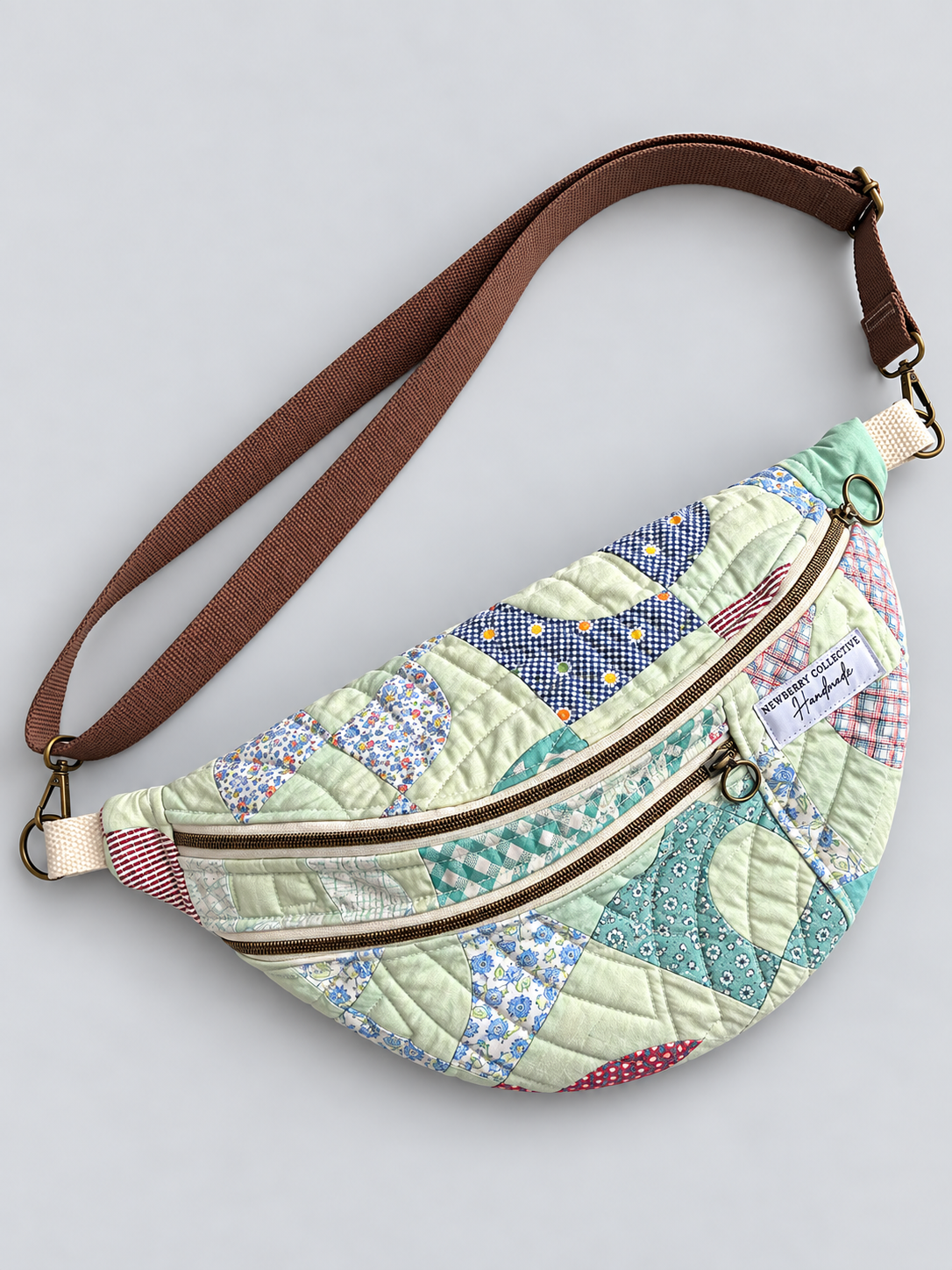Large Crossbody: Handmade Vintage Quilt