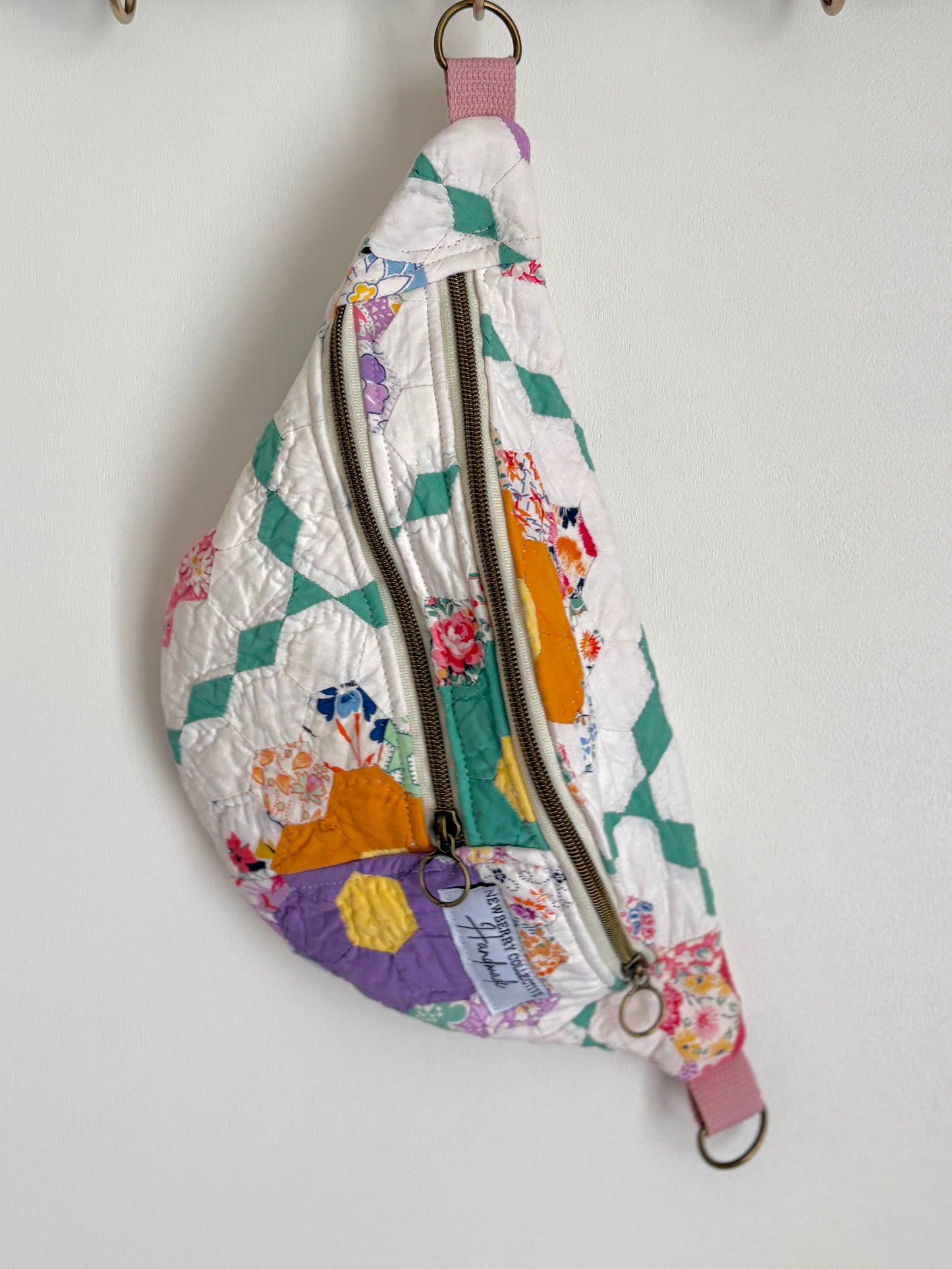 Small Crossbody: Vintage Handmade Quilt
