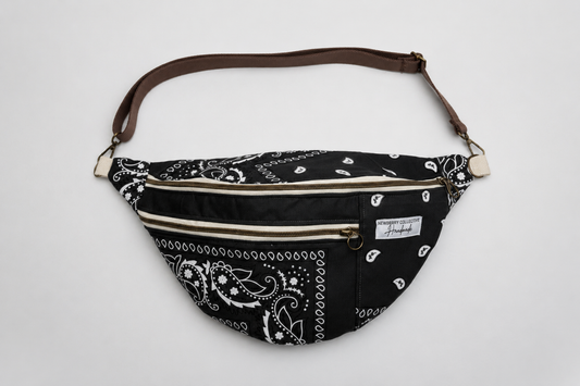 PRE-ORDER: Large Crossbody, Black Bandana