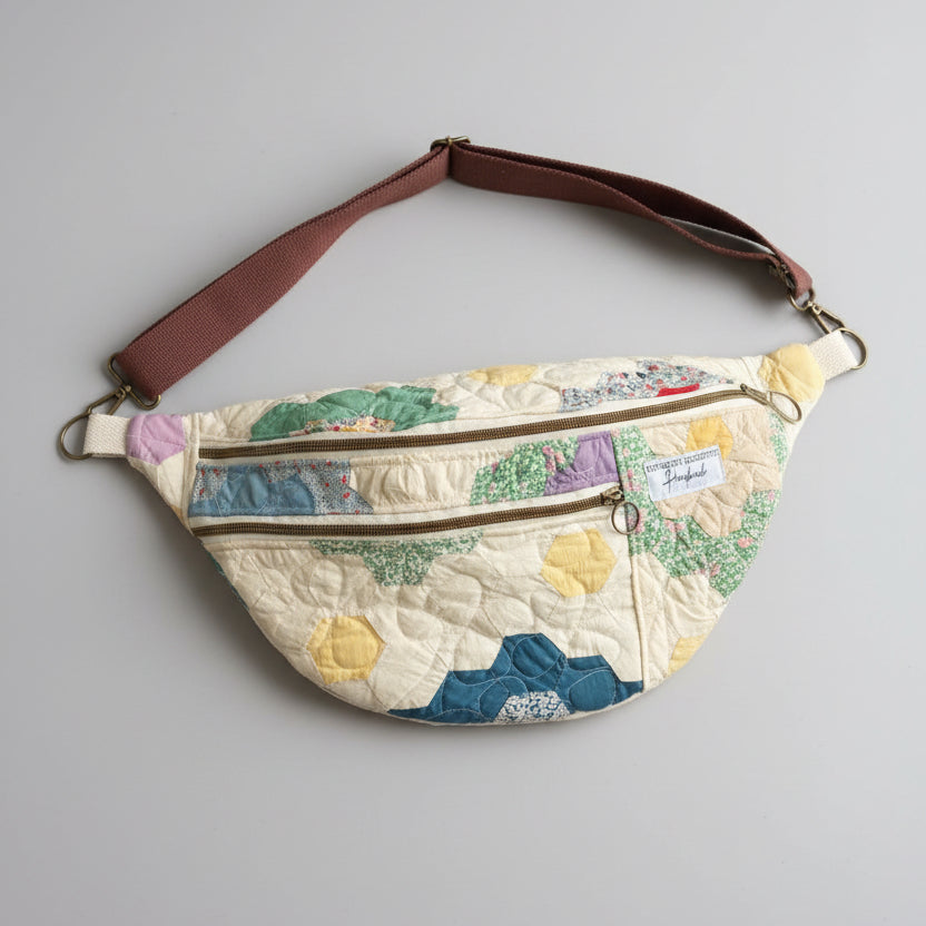 Large Crossbody: Handmade Vintage Quilt