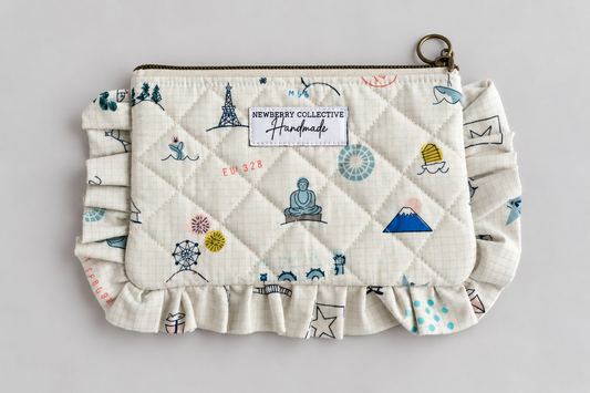 Zipper Pouch: Handmade Premium Fabric 5”x8”