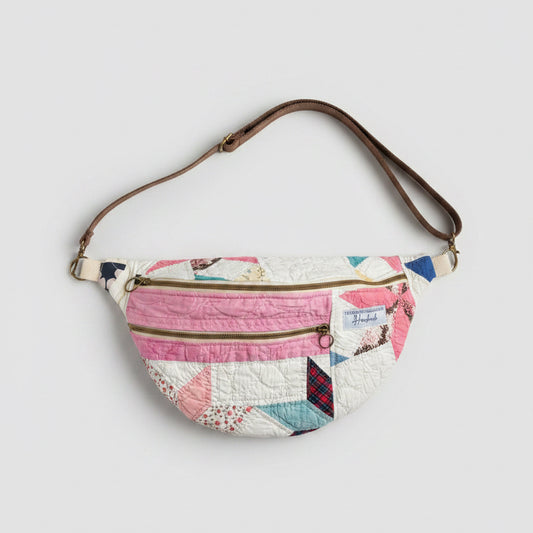 Large Crossbody: Handmade Vintage Quilt