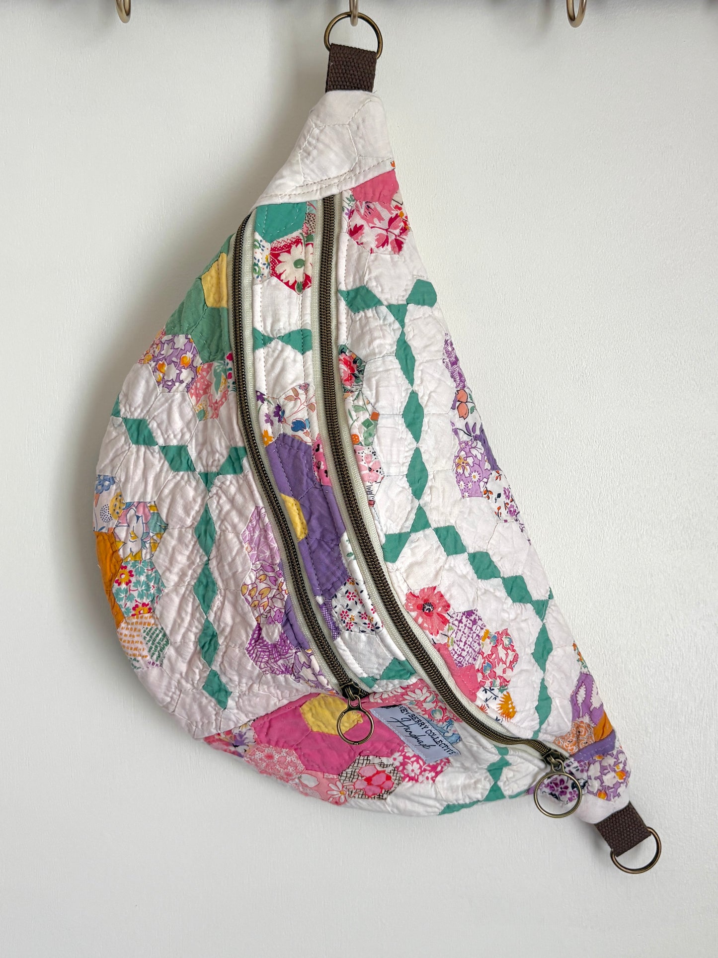 Large Crossbody: Handmade Vintage Quilt