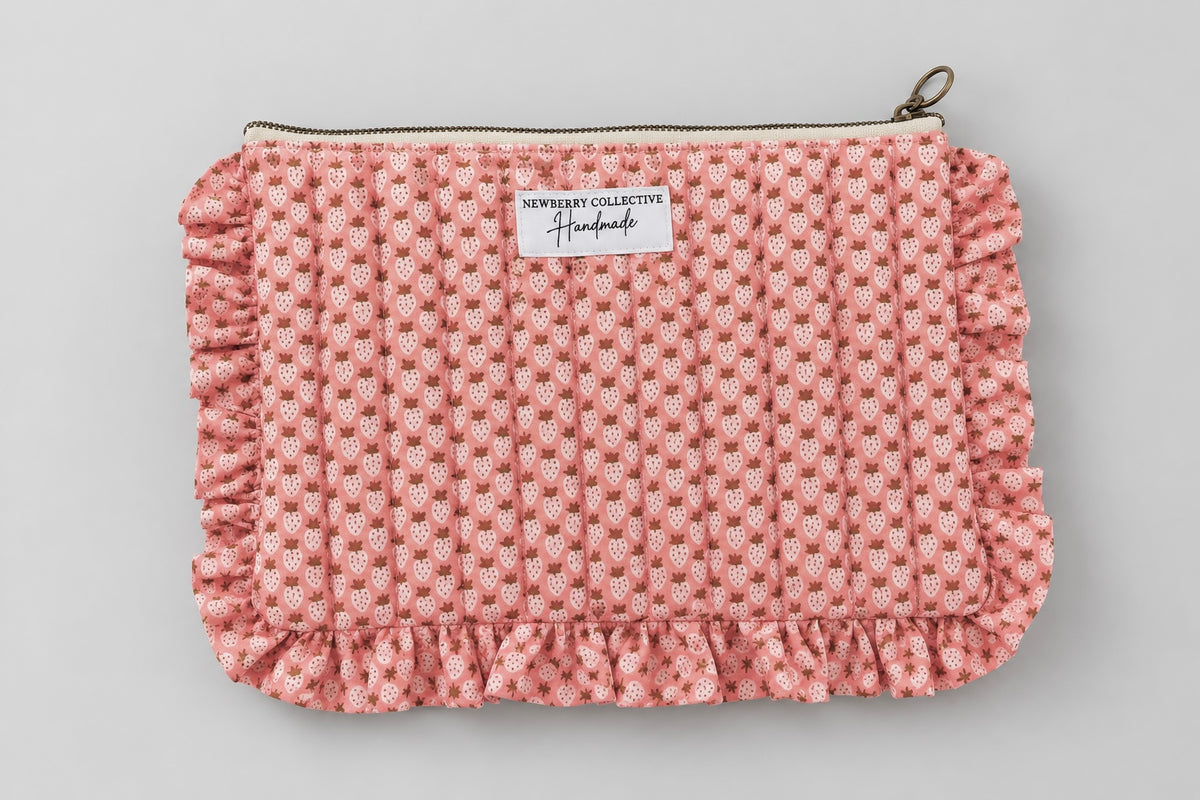 Zipper Pouch: Handmade Premium Fabric 8”x10”