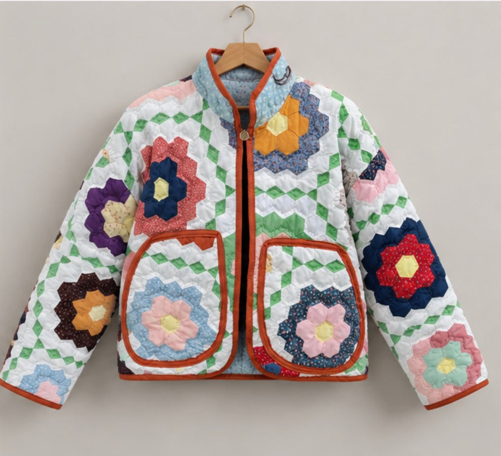Handmade Quilted Coat- S/M