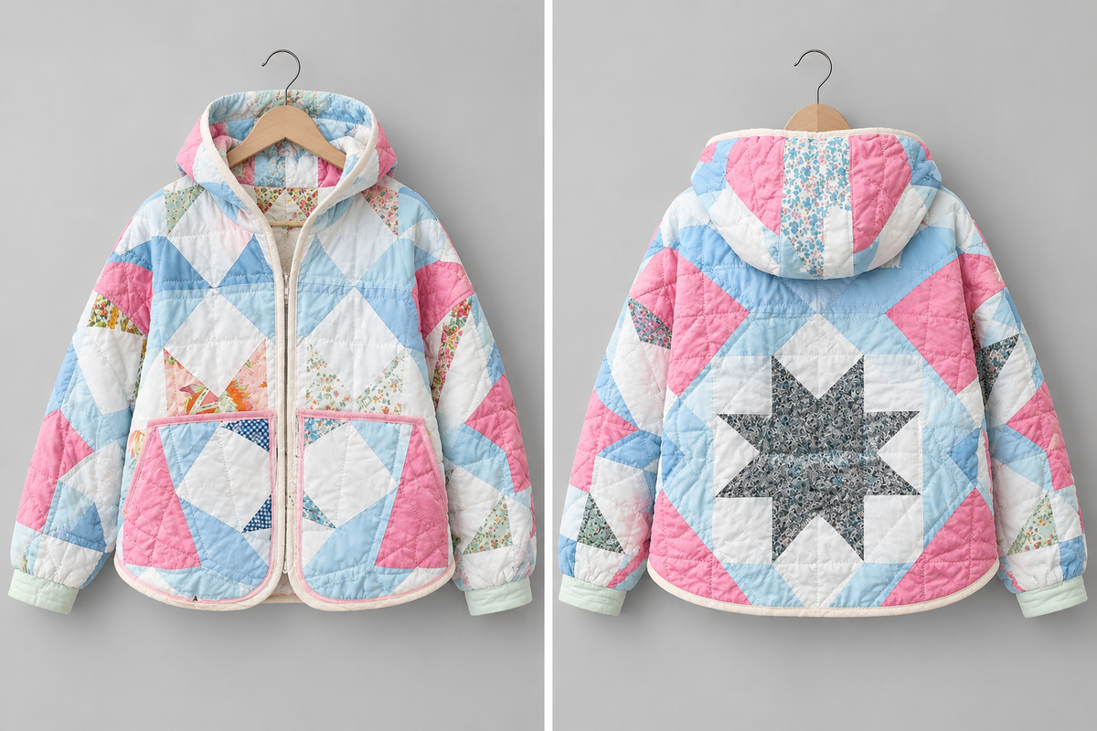 Handmade Quilted Coat- M/L Tall