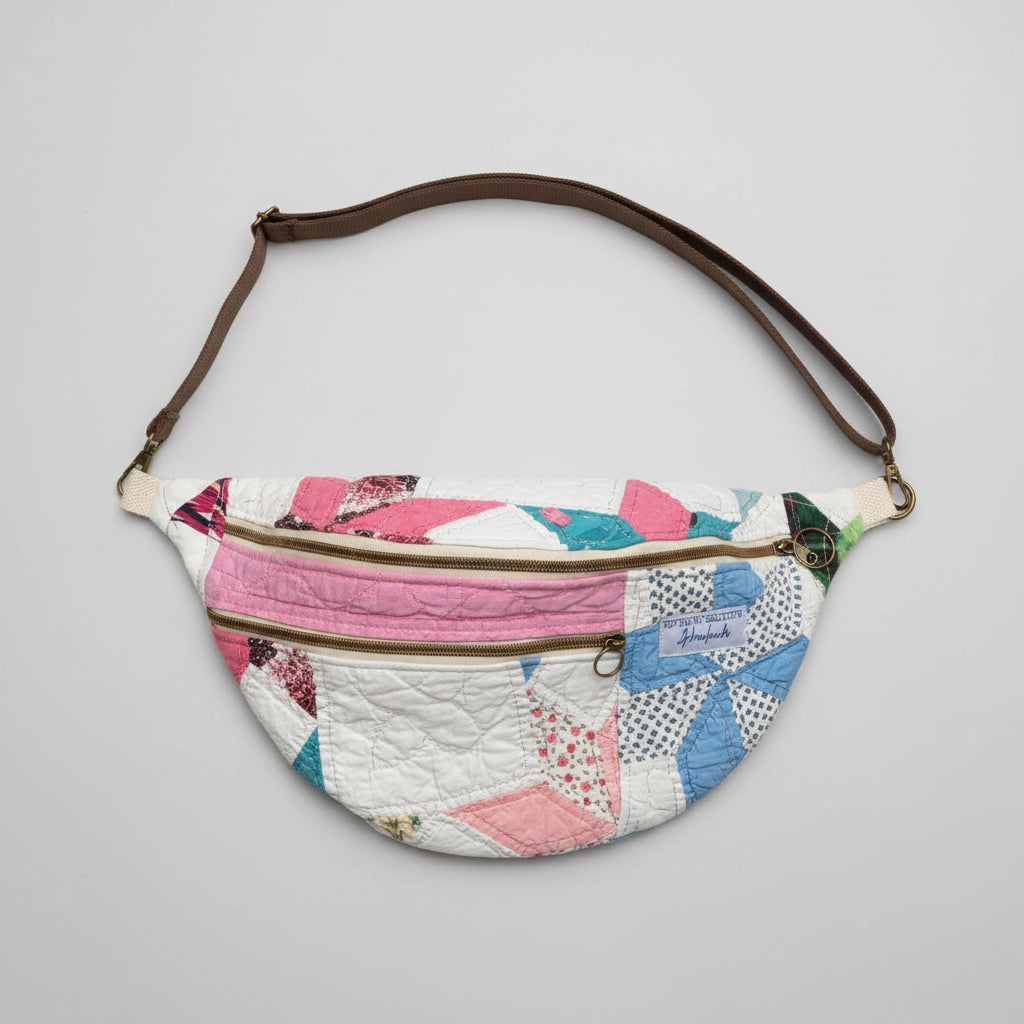 Large Crossbody: Handmade Vintage Quilt