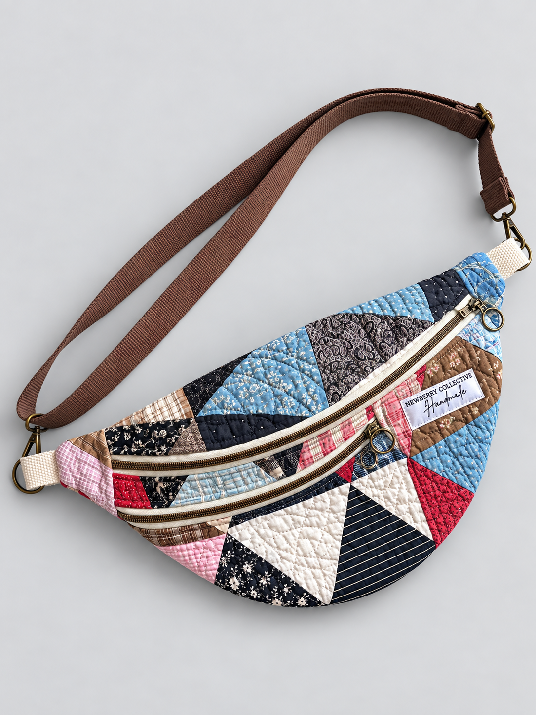 Large Crossbody: Handmade Vintage Quilt