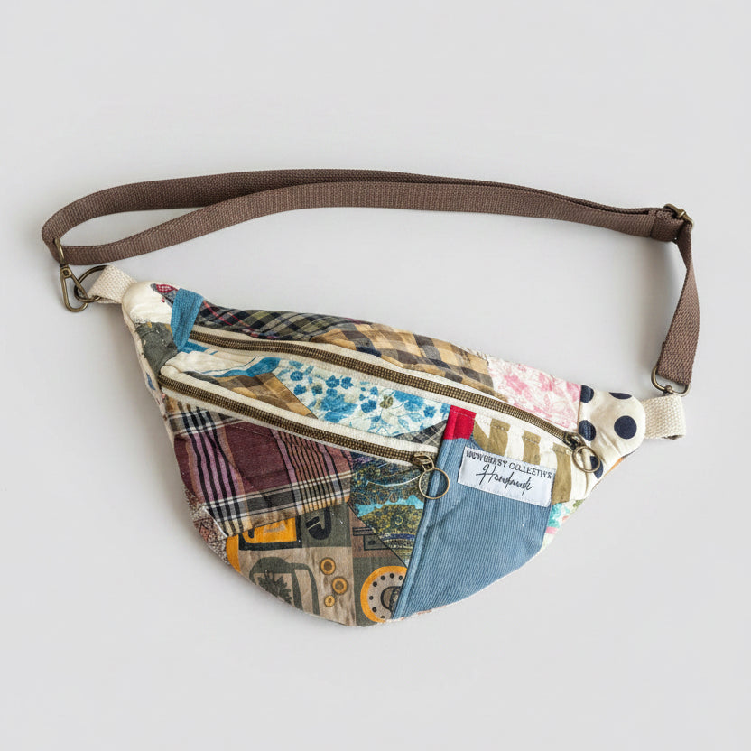 Small Crossbody: Vintage Handmade Quilt