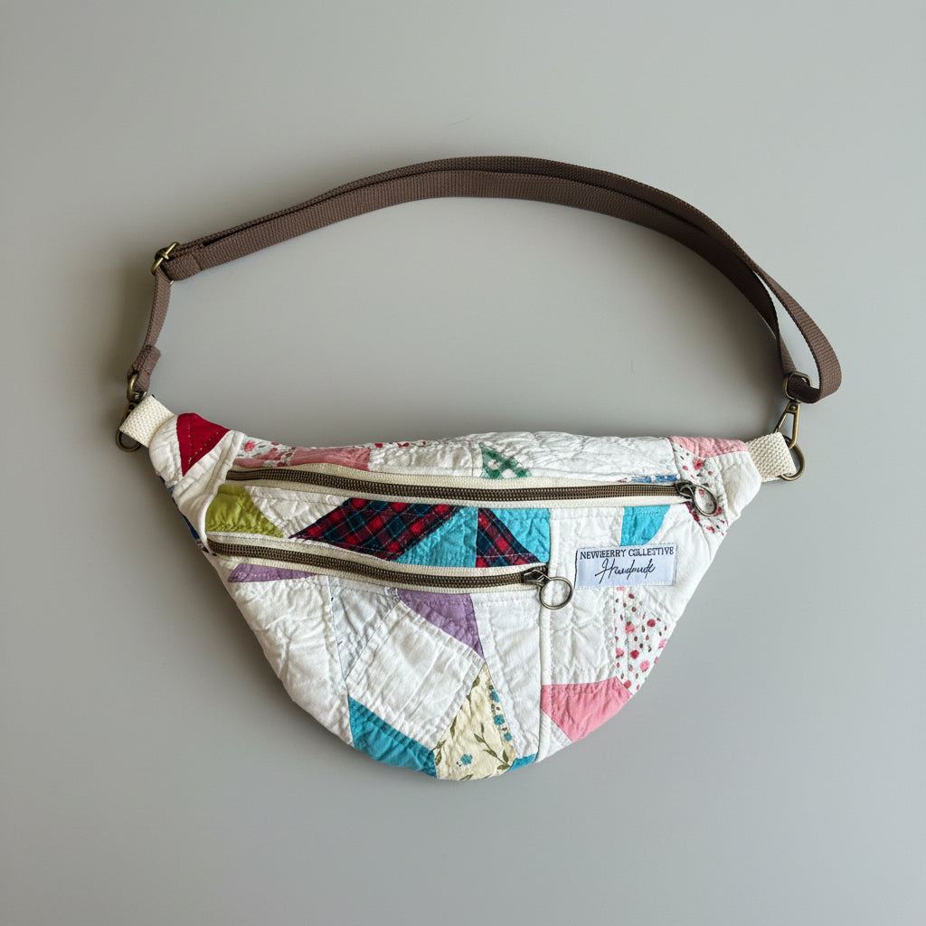 Small Crossbody: Vintage Handmade Quilt