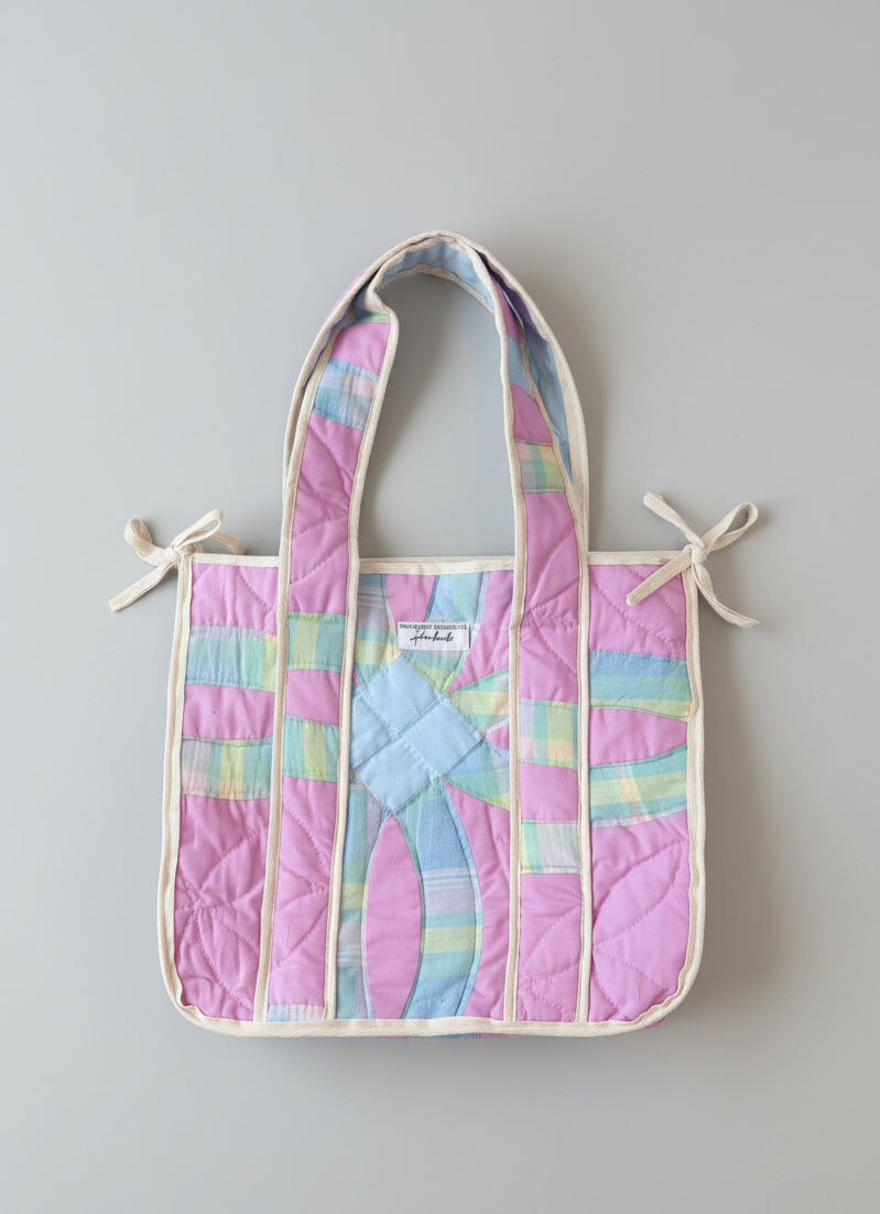 Vintage Handmade Quilt Tote, XL