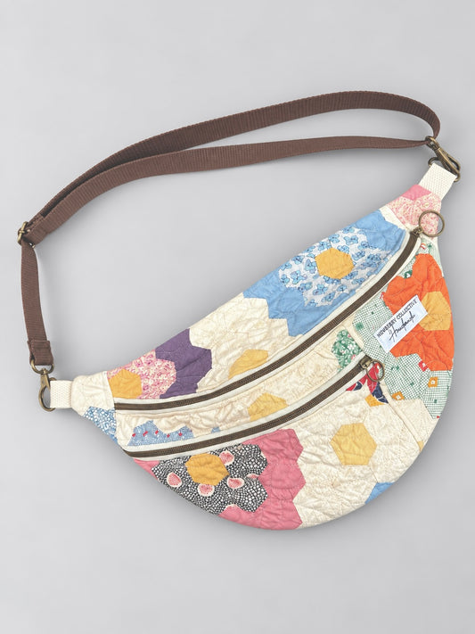 Large Crossbody: Handmade Vintage Quilt
