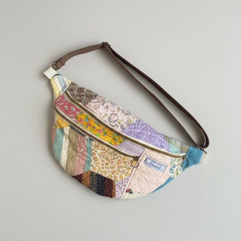Large Crossbody: Handmade Vintage Quilt
