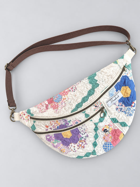 Large Crossbody: Handmade Vintage Quilt