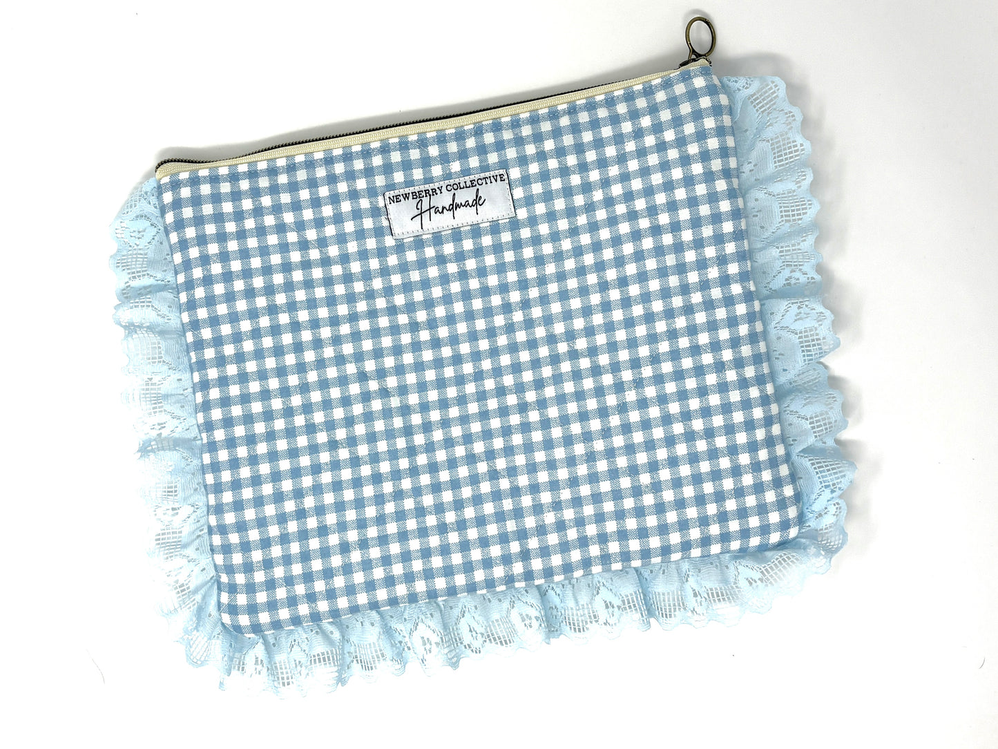 Gingham Flat Pouch