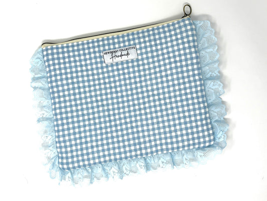 Gingham Flat Pouch