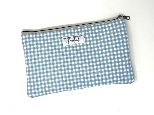 Gingham Flat Pouch