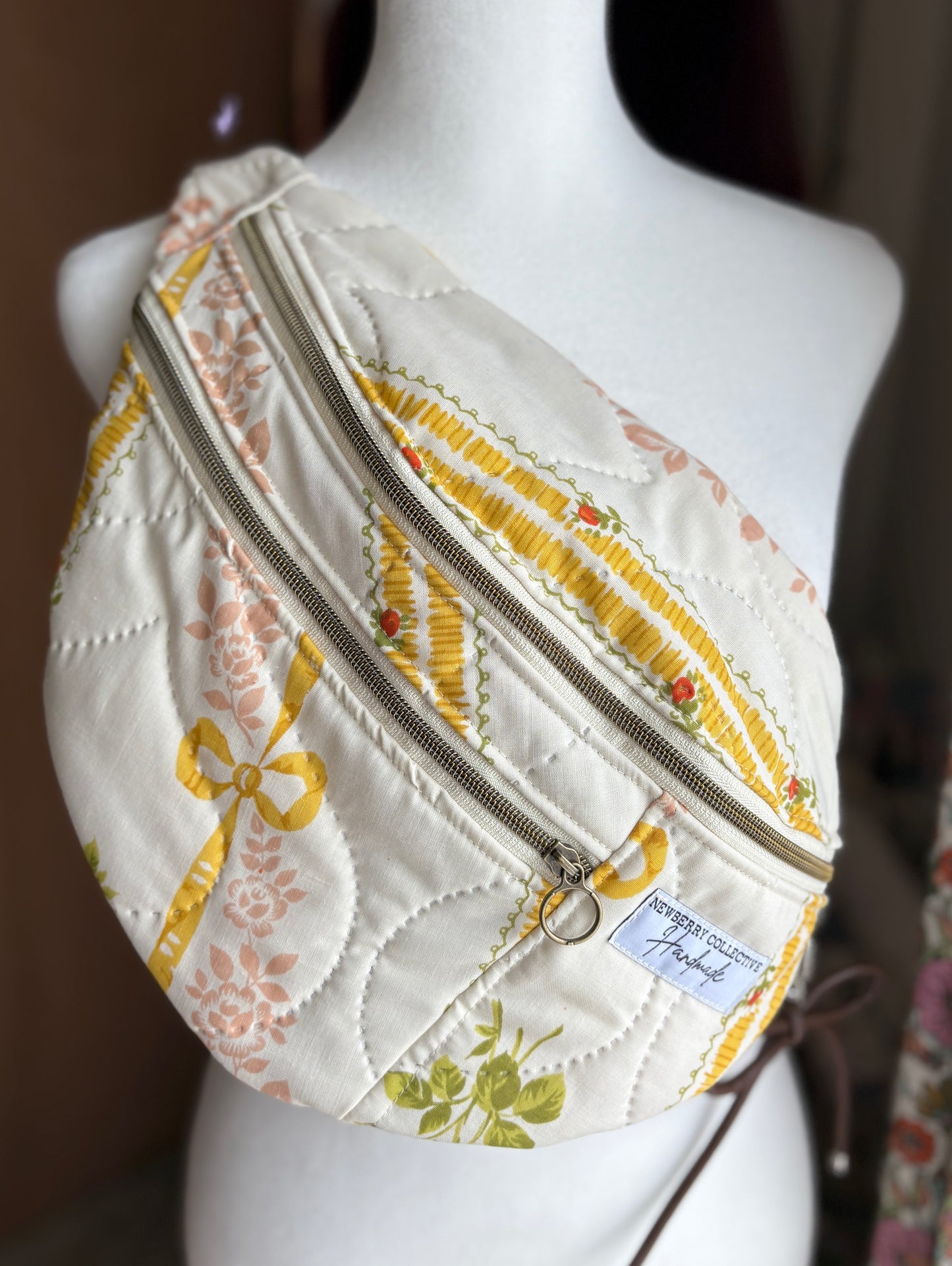 Handmade Vintage Quilt Large Crossbody