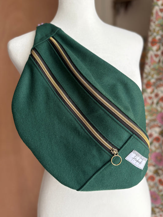 Vintage Pool Table Felt Large Crossbody