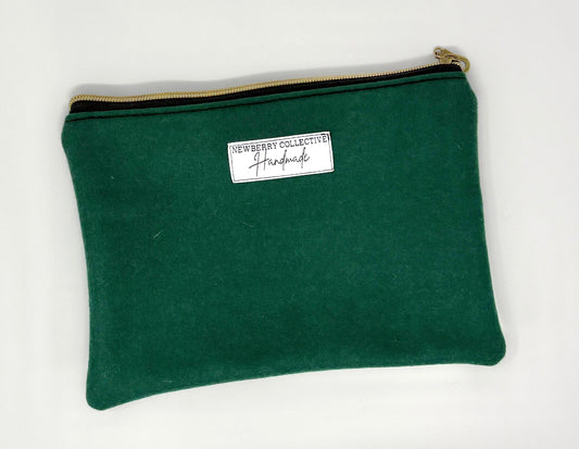 Vintage Pool Table Felt Flat Pouch