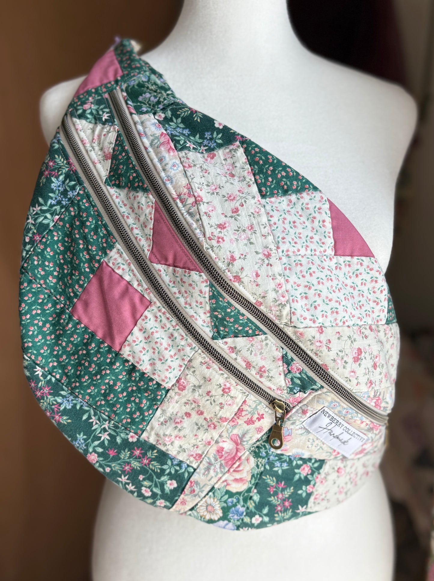 Handmade Vintage Quilt Large Crossbody