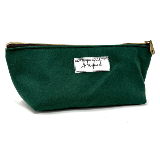 Vintage Pool Table Felt Pencil/Brush Pouch