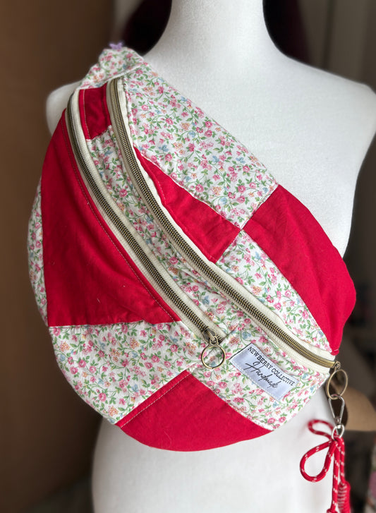 Handmade Vintage Quilt Large Crossbody