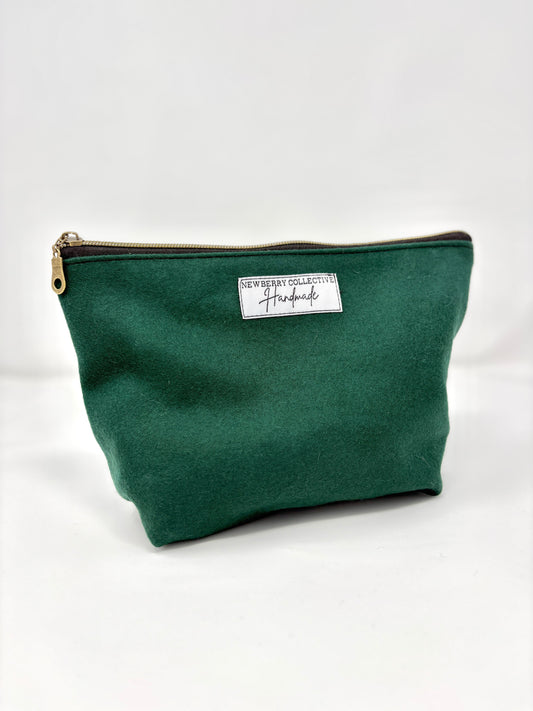 Vintage Pool Table Felt Cosmetic Pouch