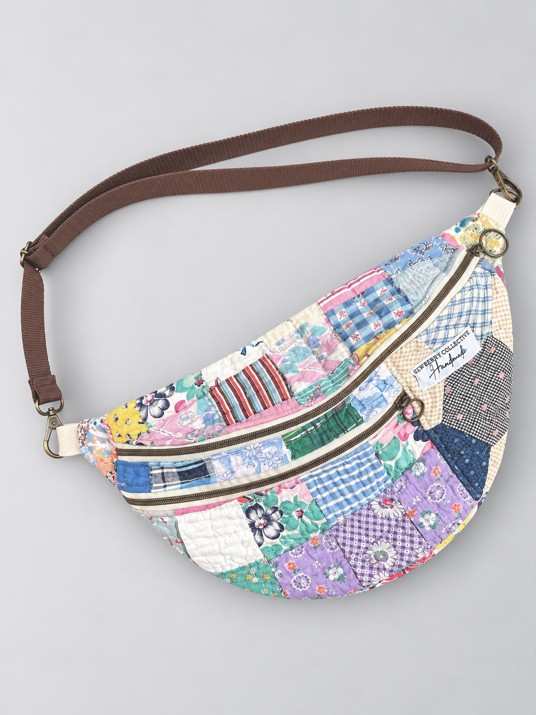 Large Crossbody: Handmade Vintage Quilt